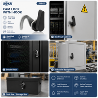 Serrure à came en alliage de zinc JK641 avec crochet, étanche IP54, à quart de tour, pour armoire électrique, rack de serveur, équipement industriel