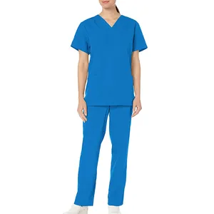 Camici da laboratorio stile uniformi da infermiera Reina Scrubs Set abbigliamento ospedaliero all'ingrosso medico nuovo verde impermeabile tuta in cotone rosso Unisex