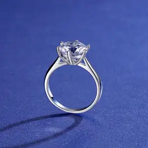 2023 nuovo anello di fidanzamento all'ingrosso anelli di Moissanite S925 anello di fidanzamento in argento Sterling da donna con Moissanite
