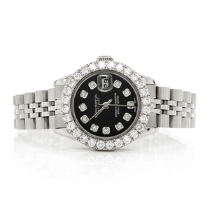 นาฬิกาควอตซ์สแตนเลสสตีลผู้ชายสไตล์ฮิปฮอปสุดหรู ประดับเพชรโมอิสซาไนต์ หน้าปัดกระจก - Product Image 1