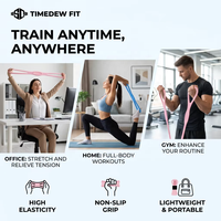 Bandas de Resistencia Multifuncionales en Forma de 8, Bandas Elásticas de Ejercicio para Entrenamiento de Brazos, Espalda y Pecho, Yoga, Pilates