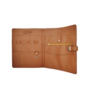 Organizador de accesorios de oficina con logotipo personalizado, Padfolio de cuero genuino, Cartera de negocios, carpeta de archivos, fábrica portátil de gran capacidad - Product Image 3