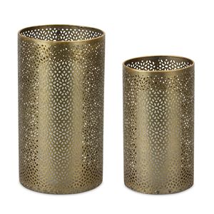 Golden Arabic Laser Cut Design Iron Votive with Stand <b>Candle</b> Holder Golden <b>Colour</b> Handmade High Quality Lighting for Home - Product Image 4