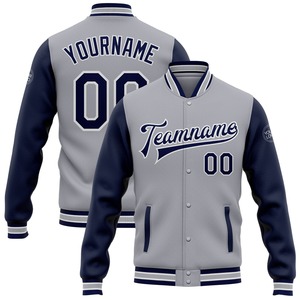 Vente en gros dans l'industrie directe Bomber décontracté hiver personnalisé gris sarcelle-noir veste bicolore Varsity Letterman - Product Image 3