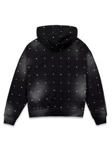 เสื้อฮู้ดดี้ผู้ชายผ้าฟลีซทรงปกติ หนัก 100% ผ้าฝ้าย ซักย้อมสีแบบวินเทจ สไตล์ซันเฟด ลายโลโก้สกรีนเพชร น้ำหนัก 300 กรัม เหมาะสำหรับฤดูหนาว - Product Image 2