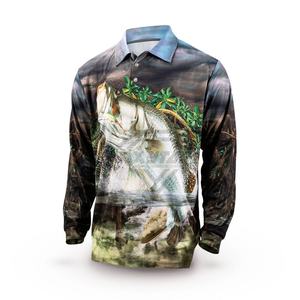 เสื้อโปโลแขนยาวผู้ชายแบบปรับแต่งได้ แห้งเร็ว กันน้ำ ป้องกันแสงแดด UPF 50+ ผลิตจากโพลีเอสเตอร์ 100% มีไซส์ใหญ่พิเศษ เหมาะสำหรับตกปลา - Product Image 4