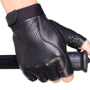 Gants de course légers demi-doigts Logo personnalisé Matériau en cuir respirant imperméable antidérapant pour le cyclisme en plein air - Product Image 1