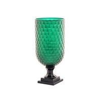 Vase à fleurs en verre noir moderne fait main, cristal transparent, écologique, décoratif pour les mariages, pour une présentation au sol ou sur table
