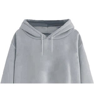 Sudadera con Capucha para Mujer, Color Gris, Invierno, 100% Algodón, Felpa, Ecológica, Transpirable, Resistente al Viento, Logotipo Bordado en la Parte Delantera, Servicio OEM - Product Image 4