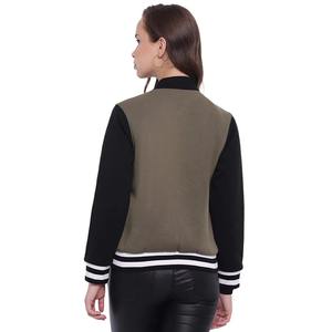 Vestes universitaires pour femmes de style nouveau, vestes universitaires avec logo personnalisé, vestes universitaires en molleton 100% coton de qualité supérieure, coupe courte pour femmes - Product Image 6