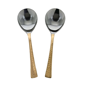 Juego de cucharas para servir sopa de acero inoxidable para restaurante con plato, cuchara para Buffet, cuchara para servir para tamaño mediano - Product Image 6