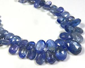Tanzanite สีฟ้าธรรมชาติคุณภาพสูง6.5-13มม. 9 "ลูกแพร์ลูกปัดแบบเหลี่ยมเพชรพลอยอัญมณีหลวมสำหรับเครื่องประดับที่ได้รับแรงบันดาลใจจากชาวแอฟริกันแทนซาไนต์ - Product Image 3
