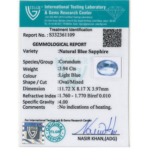 บลูแซฟไฟร์ 3.94 กะรัต พลอยธรรมชาติทรงรีเจียระไน โอปอล ออนิกซ์ อะความารีน หยก พลอยรูปทรงลูกแพร์ สูง 8 มม. - Product Image 4