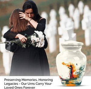 Urna funeraria de golf para cenizas, urna de cremación de recuerdo para cenizas de bebé, urna conmemorativa para cenizas humanas, funeral, negro, tamaño personalizado, blanco - Product Image 2