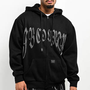 Prix de gros 2025 – Sweat à capuche en coton mélangé pour homme, orné de strass, idéal pour le quotidien – Meilleure vente - Product Image 1