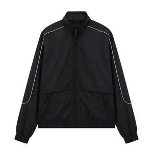 Ensemble de vêtements de sport pour homme imperméable en 2 pièces, vestes en nylon pour homme, coupe régulière, coupe-vent d'extérieur, veste surdimensionnée de style hip-hop pour homme - Product Image 6