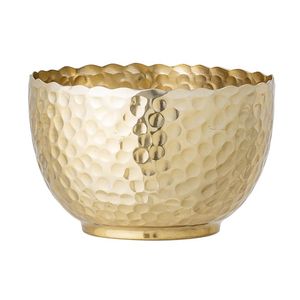Cuenco decorativo de metal con acabado dorado antiguo para casas tradicionales y hermosa decoración interior - Product Image 1