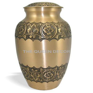 Urna de cremación de aluminio y latón para cenizas humanas Suministros funerarios Urna de cenizas de cremación de aluminio a precio mayorista - Product Image 4