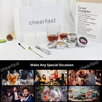 Kit de fumoir à cocktails personnalisé en boîte magnétique pour hommes, kit de fumoir à whisky avec copeaux de bois, ensemble de fumoir à whisky haut de gamme