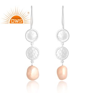 Nouvelle tendance 925 argent Sterling perle naturelle pierre précieuse boucle d'oreille bijoux personnalisés pour les femmes cadeau pour elle - Product Image 1