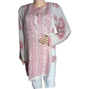 Alta calidad alta calidad Om Kurta 100% tela de algodón precios al por mayor ropa Lisa personalizada Anti Technics artículo estilo para exportación - Product Image 5