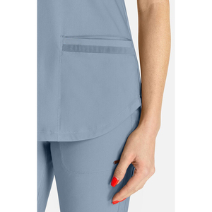 Uniformes hospitaliers à col en V ensembles de gommages avec logo personnalisé OEM uniformes uniformes médicaux pour femmes infirmières et infirmiers - Product Image 5
