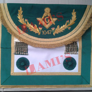 Delantal cuadrado y Brújula de Regalia masónica hecho a medida más vendido, uniforme ceremonial bordado, decoración de lentejuelas, insignia para coser - Product Image 1