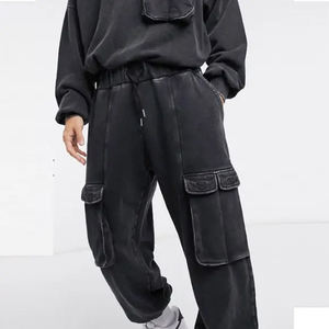 Fabricante Mayorista de Conjuntos Deportivos de 2 Piezas, Estilo Vintage, Tallas Grandes, Térmicos, Casuales, con Lavado Ácido, Pantalones Deportivos Personalizados - Product Image 4