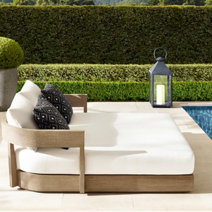 เก้าอี้อาบแดดสำหรับรีสอร์ททำจากไม้เนื้อแข็งเฟอร์นิเจอร์ไม้สักสำหรับอาบแดด - Product Image 1