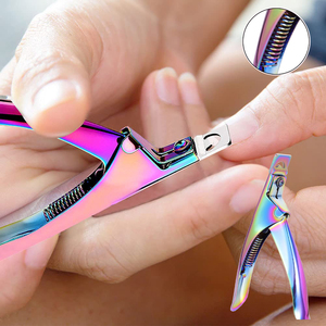 Coupe-ongles professionnels arc-en-ciel pour femmes, pour ongles en acrylique, marque privée, coupe-ongles artificiels, outil de manucure en acier inoxydable de qualité supérieure - Product Image 3