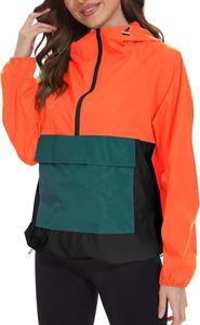 Chaquetas Cortavientos Impermeables con Capucha Personalizadas para Mujer, Servicio OEM, Chaqueta Cortavientos para Mujer, Estilo Pullover - Product Image 4