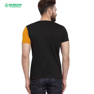 เสื้อยืดสำหรับผู้ชายผ้าคอตตอนมัดย้อมเสื้อยืดทรงหลวมโอเวอร์ไซส์ใหญ่พิเศษแบบเปิดไหล่100% ออกแบบได้เองผ้าฝ้าย100% - Product Image 3