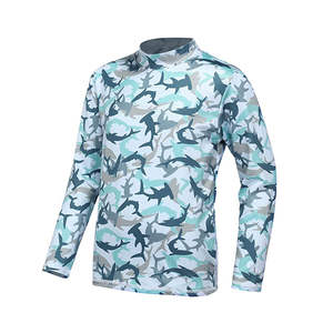 Upf 50 + Sun Clothing Vêtements de sport en polyester à manches longues Chemises de pêche pour hommes Impression par sublimation Prix bon marché Conception personnalisée - Product Image 5