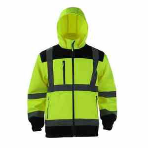 Chaqueta de Seguridad Unisex de Alta Visibilidad, Ropa de Trabajo Reflectante, Impermeable, Resistente al Viento, Transpirable, de Poliéster Duradero, Uniforme de Protección - Product Image 2