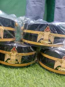 32e degré Rite écossais couronne maçonnique casquette lingot jaune brodé à la main Regalia - Product Image 5