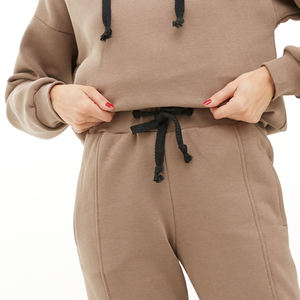 Chándales de algodón de alta calidad para mujer, ropa de invierno cómoda con cremallera, chándales de diseño informal con cremallera para mujer - Product Image 4