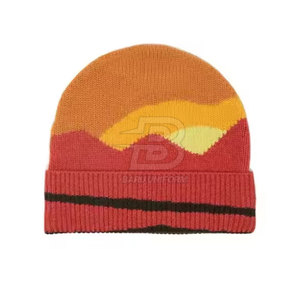 Top vente Jacquard bonnets chapeaux sur mesure bonnets chapeaux dernière conception pas cher prix hommes bonnets chapeaux à vendre - Product Image 1