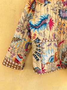Handmade Block Print Cotton <b>Jacket</b> Reversible Quilted Bohemian Coat Floral Print Festival Outerwear <b>for</b> <b>Women</b> Unisex <b>Jacket</b> Gift - Product Image 5