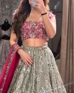 Women's Latest Elegant Formal Choli Beautiful Wedding Lehenga Collection for Adults for Parties <b>Indian</b> & <b>Pakistani</b> <b>Clothing</b> - Product Image 2