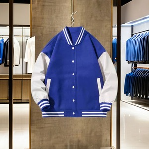 Veste universitaire matelassée pour homme de qualité supérieure, veste de moto d'hiver avec broderie, décoration en cuir et fourrure - Product Image 5