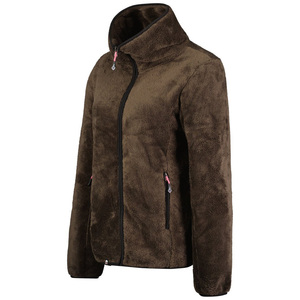 Chaqueta de lana con cremallera cómoda y cuello levantado suave y duradera, venta al por mayor, chaqueta cálida transpirable de peso pesado con logotipo personalizado - Product Image 4