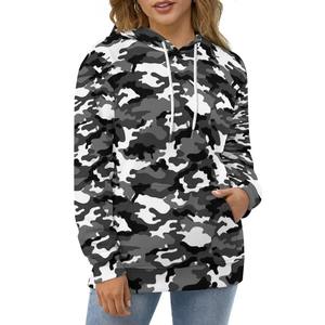 Sudadera con capucha de camuflaje digital informal de gran tamaño para hombre, Sudadera con capucha de otoño antiestática de lana transpirable - Product Image 1