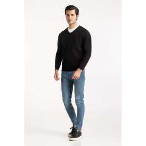 Pull à col en V pour homme, taille plus, style décontracté, manches régulières, AMN-SWT-WS24-002 - Product Image 6
