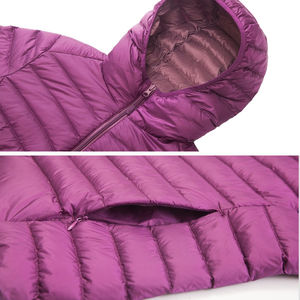 Nouvelle arrivée Veste matelassée en tricot pour femme sur mesure Haute qualité Imperméable Respirant Écologique Fermeture éclair à capuche Vêtement de rue d'hiver - Product Image 4