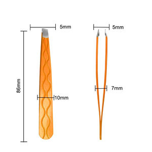 Pinzas Profesionales de Acero Inoxidable para Cejas, Ligeras y Curvadas, en Varios Colores para una Precisión en el Diseño de Cejas - Product Image 5