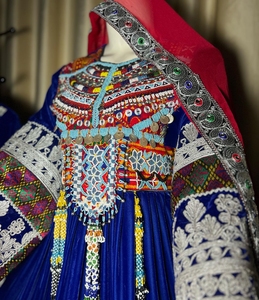 Vestido kuchi vintage étnico tribal, vestido Kuchi tradicional de fiesta Kuchi afgano/Pakistán multicolor vestido Kochi 3094 - Product Image 4