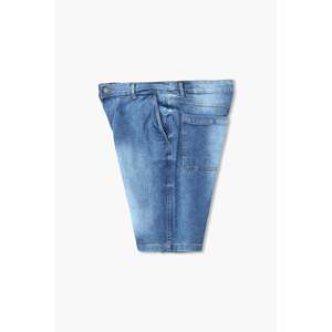 Short en Denim Taille Haute Style Vintage pour Homme-M/Bleu Streetwear Casual Print Cargo Shorts Broderie Décoration Clair Foncé - Product Image 3