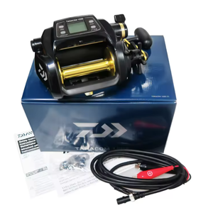 Carrete de Pesca Eléctrico de Alta Calidad, Nuevo, para Agua Salada, Mar Profundo, con Pantalla Digital, Manivela Derecha, Relación de Engranajes 6.3:1, Acero Inoxidable, 40g - Product Image 1