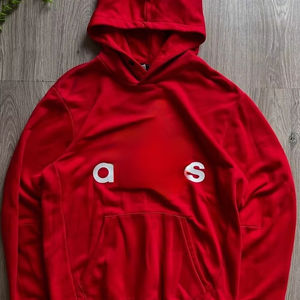 Venta al por mayor de encargo de alta calidad de diseño de lujo de peso pesado 100% algodón pulóver con capucha impreso y logotipo bordado - Product Image 1