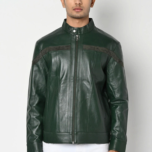 Men's <b>Genuine</b> Sheep Skin Leather Jacket Winter Waterproof Windproof Breathable Casual High Quality Stand Collar with Front Logo - Product Image 3